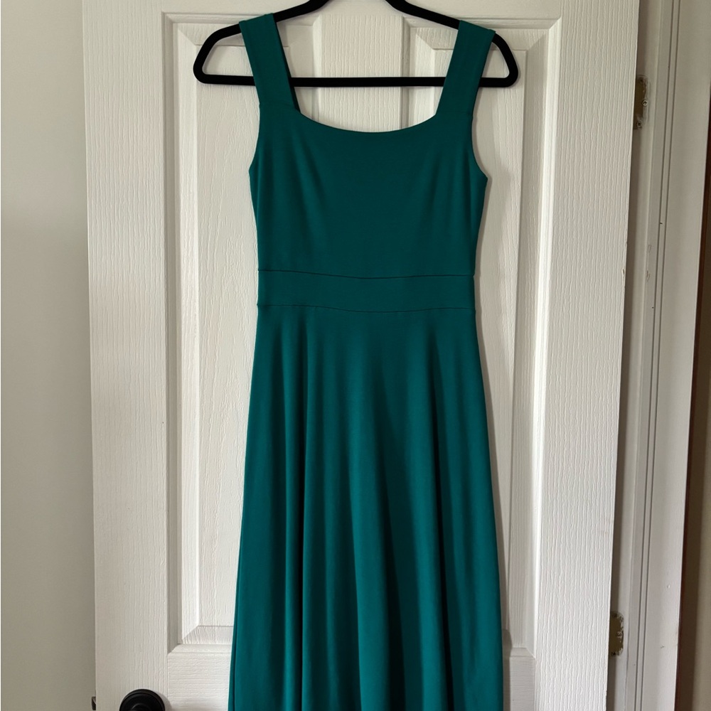 Cherry Bobin Casual Teal Sleeveless Dress